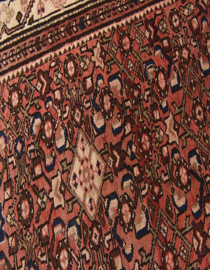 Detail image of  3' 10 x 10' 3  Hand Knotted Hossainabad Persian Wool Runner Rug