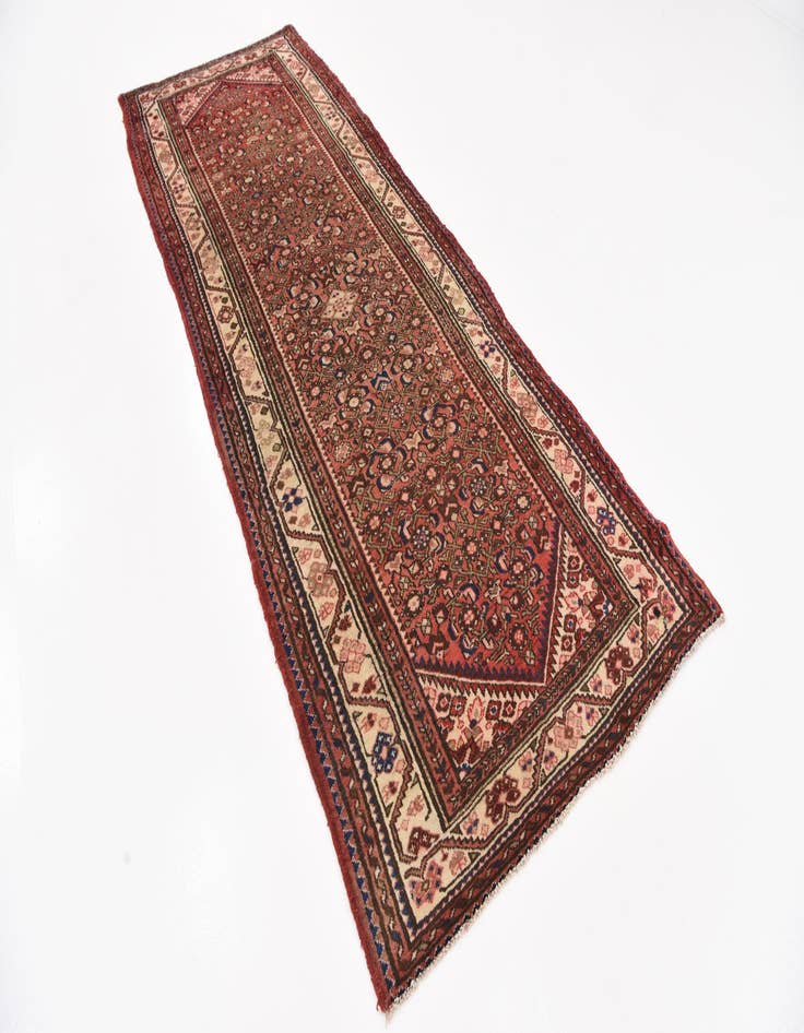 Detail image of  3' 10 x 10' 3  Hand Knotted Hossainabad Persian Wool Runner Rug