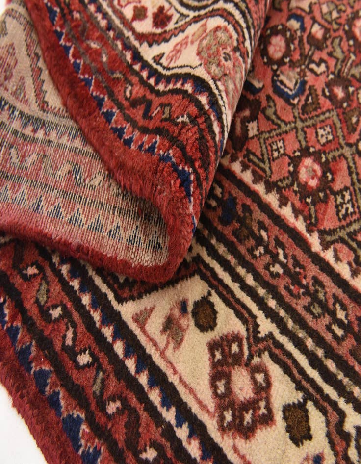 Detail image of  3' 10 x 10' 3  Hand Knotted Hossainabad Persian Wool Runner Rug