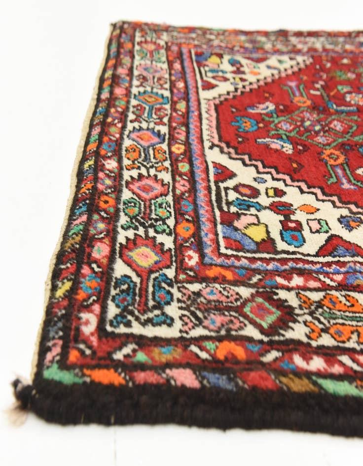 Detail image of  3' 10 x 10' 3  Hand Knotted Hossainabad Persian Wool Runner Rug