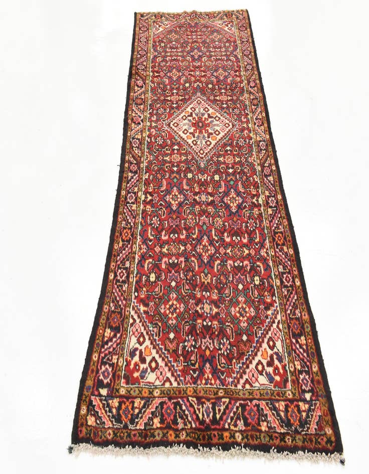 Detail image of  3' 8 x 9' 5  Hand Knotted Hossainabad Persian Wool Runner Rug