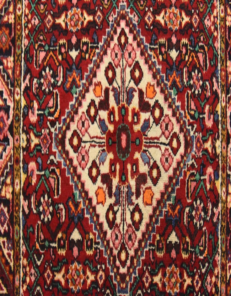 Detail image of  3' 8 x 9' 5  Hand Knotted Hossainabad Persian Wool Runner Rug