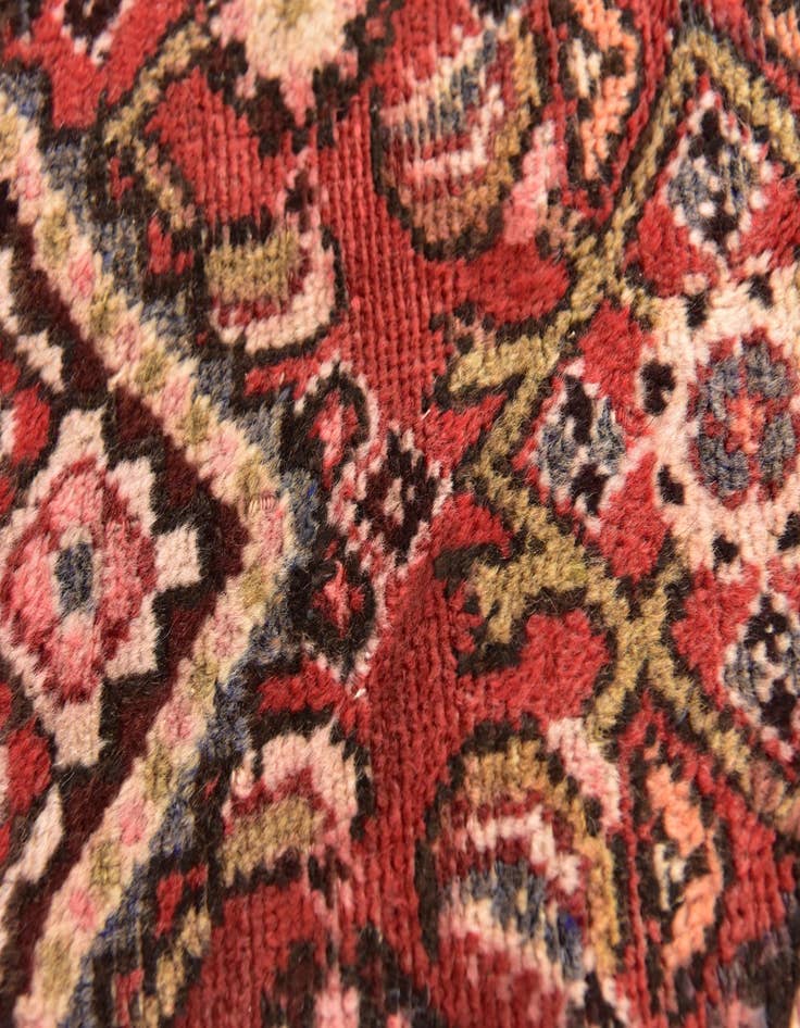 Detail image of  3' 6 x 10' 4  Hand Knotted Hossainabad Persian Wool Runner Rug