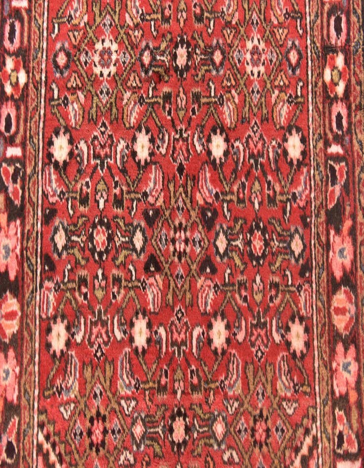Detail image of  3' 6 x 10' 4  Hand Knotted Hossainabad Persian Wool Runner Rug