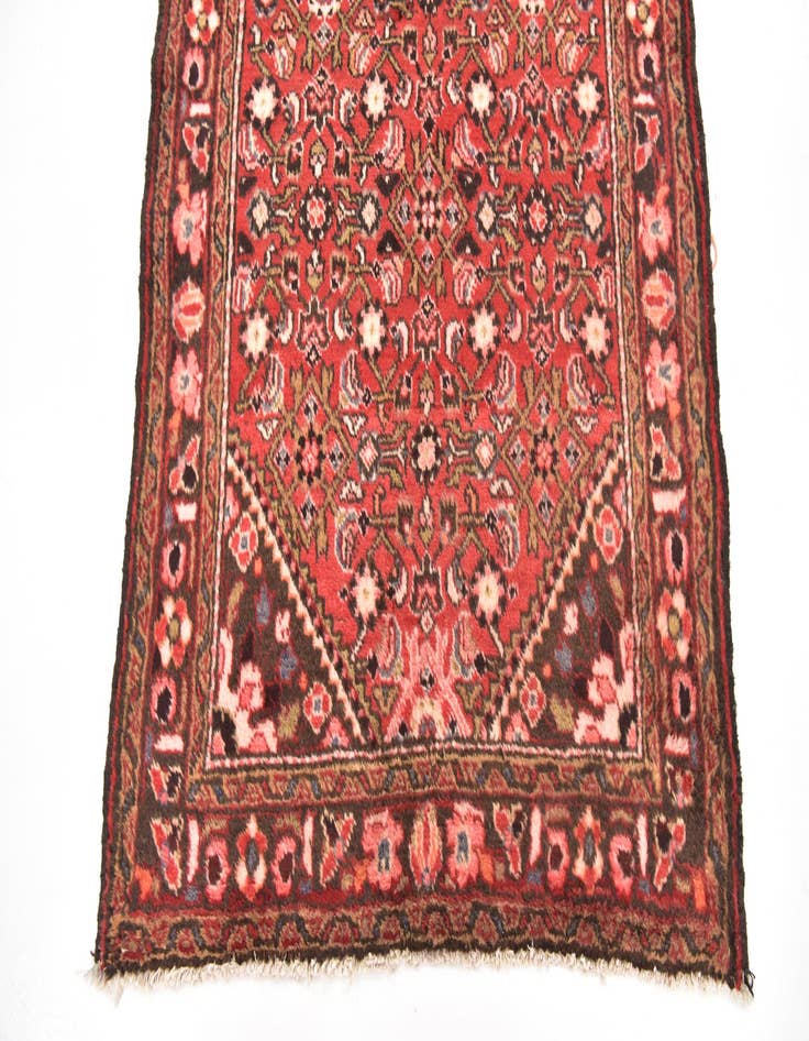 Detail image of  3' 6 x 10' 4  Hand Knotted Hossainabad Persian Wool Runner Rug