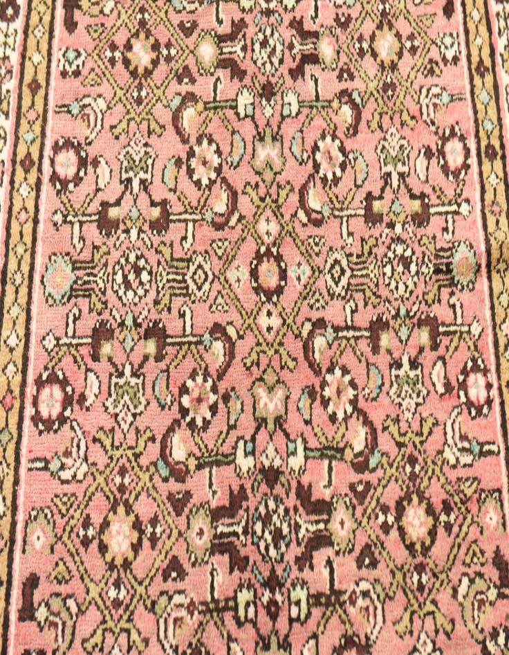 Detail image of  3' 6 x 10' 2  Hand Knotted Hossainabad Persian Wool Runner Rug
