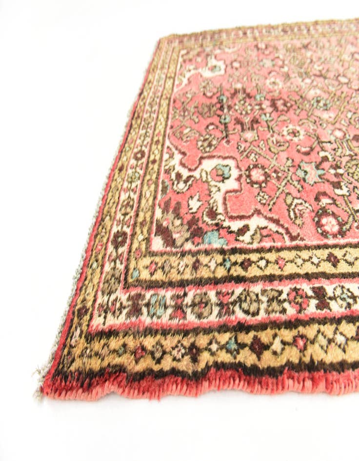 Detail image of  3' 6 x 10' 2  Hand Knotted Hossainabad Persian Wool Runner Rug
