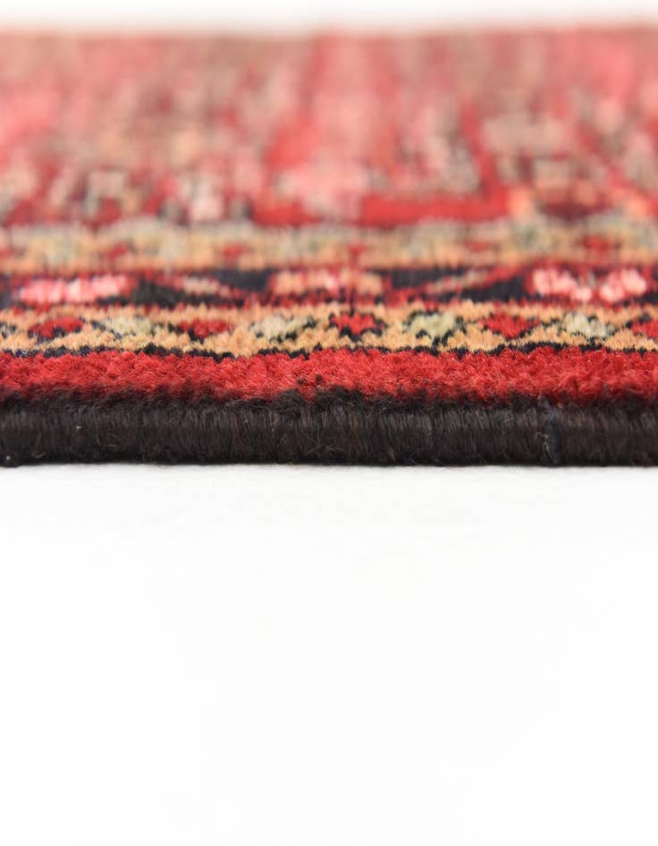 Detail image of 3' 9 x 9' 9 Hand Knotted Hossainabad Persian Wool Runner Rug