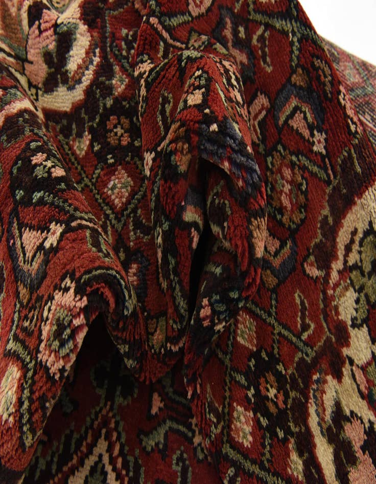 Detail image of  3' 11 x 10' 1  Hand Knotted Hossainabad Persian Wool Runner Rug