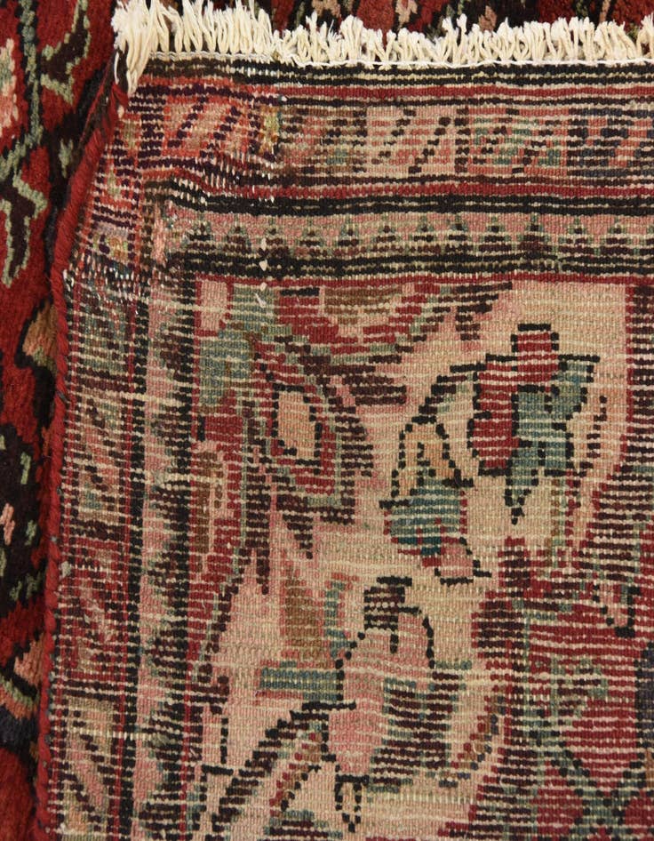 Detail image of  3' 11 x 10' 1  Hand Knotted Hossainabad Persian Wool Runner Rug