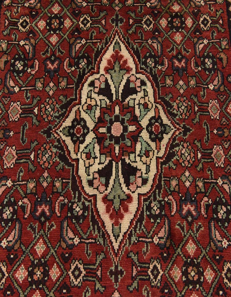 Detail image of  3' 11 x 10' 1  Hand Knotted Hossainabad Persian Wool Runner Rug