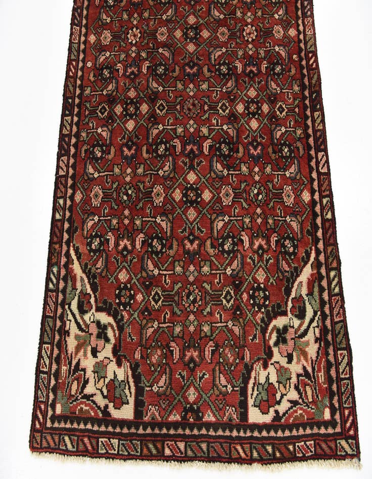 Detail image of  3' 11 x 10' 1  Hand Knotted Hossainabad Persian Wool Runner Rug