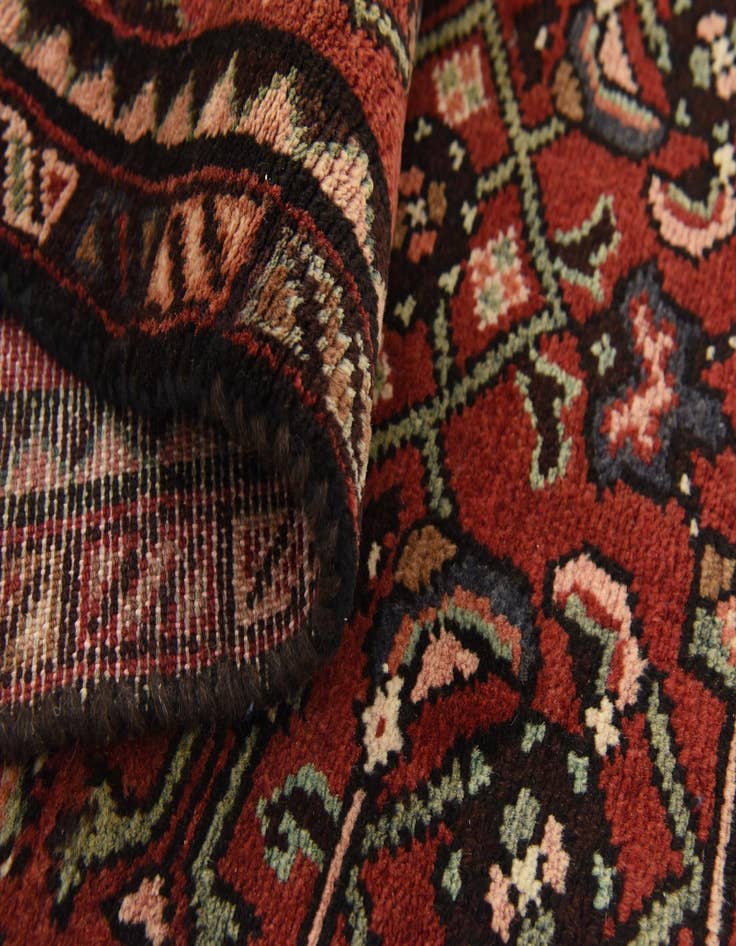 Detail image of  3' 11 x 10' 1  Hand Knotted Hossainabad Persian Wool Runner Rug