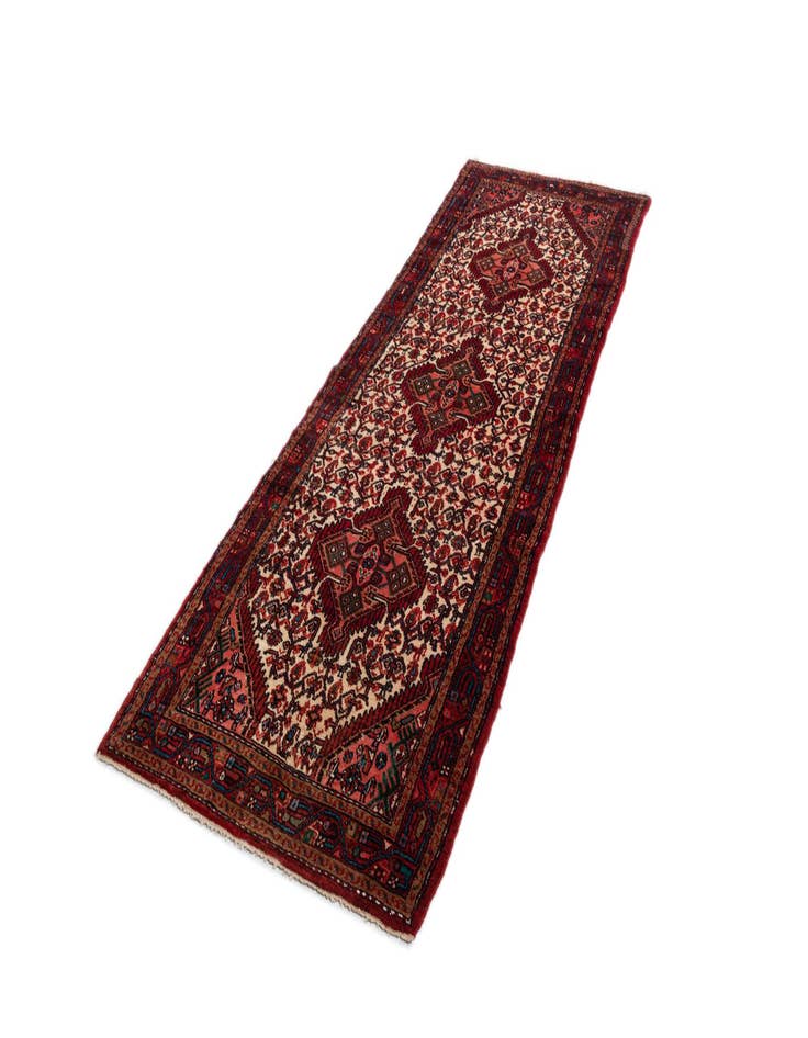 Detail image of  3' 8 x 10' 3 Hossainabad Wool Runner Rug