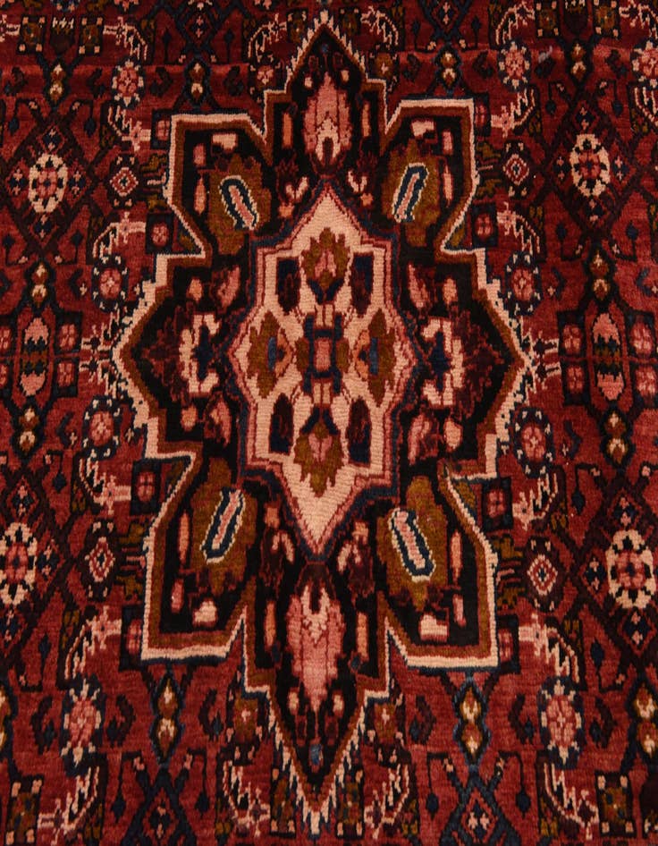 Detail image of  5' 5 x 11' 5  Hand Knotted Hossainabad Persian Wool Runner Rug