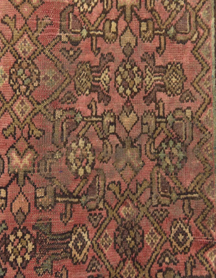 Detail image of  4' 5 x 10' 10  Hand Knotted Hossainabad Persian Wool Runner Rug