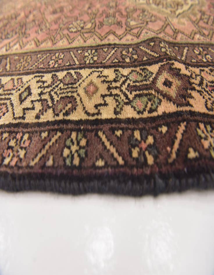 Detail image of  4' 5 x 10' 10  Hand Knotted Hossainabad Persian Wool Runner Rug