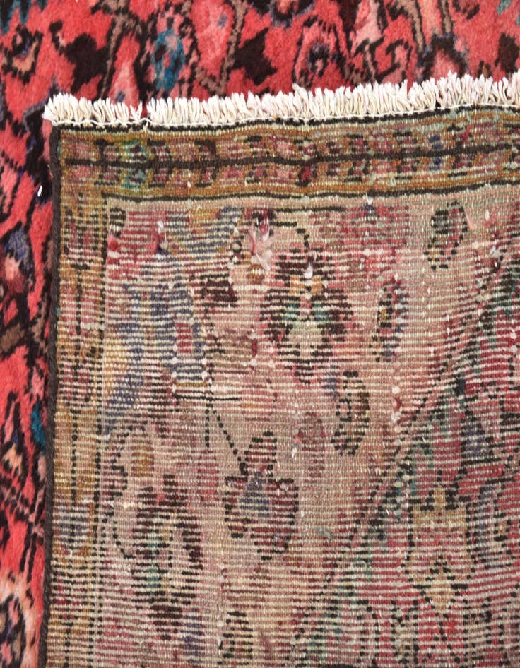 Detail image of 4' x 9' 7 Hand Knotted Hossainabad Persian Wool Runner Rug
