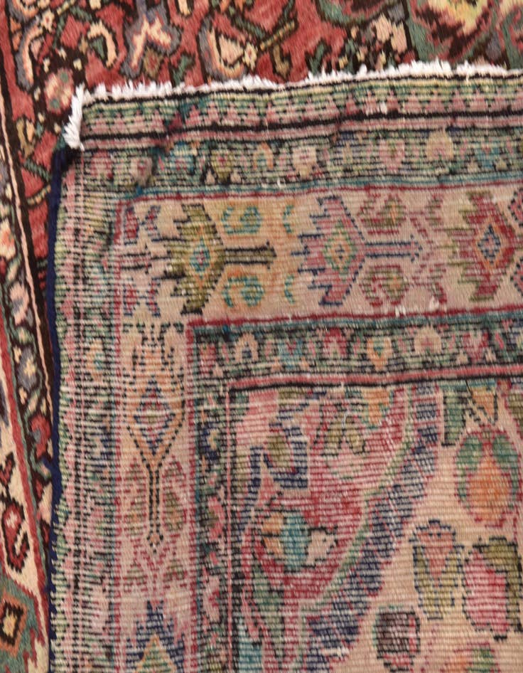 Detail image of  5' x 10' 5  Hand Knotted Hossainabad Persian Wool Runner Rug