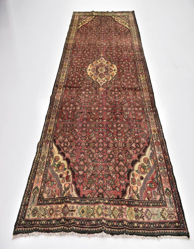 Detail image of  5' x 10' 5  Hand Knotted Hossainabad Persian Wool Runner Rug