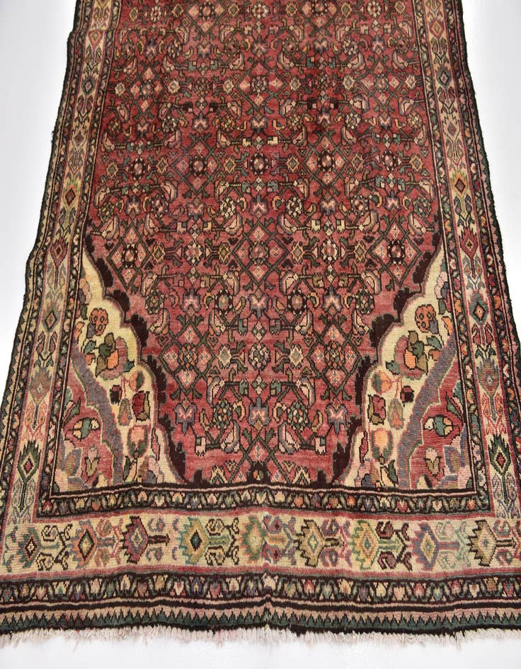 Detail image of  5' x 10' 5  Hand Knotted Hossainabad Persian Wool Runner Rug