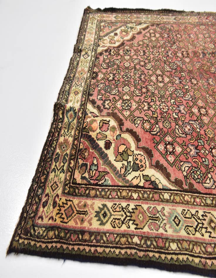 Detail image of  5' x 10' 5  Hand Knotted Hossainabad Persian Wool Runner Rug