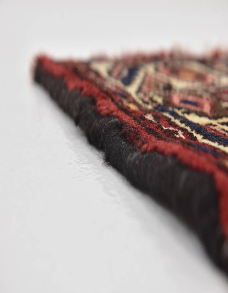 Detail image of 3' 8 x 9' 9 Hand Knotted Hossainabad Persian Wool Runner Rug
