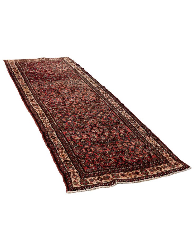Detail image of 3' 5 x 9' 10 Hossainabad Wool Runner Rug
