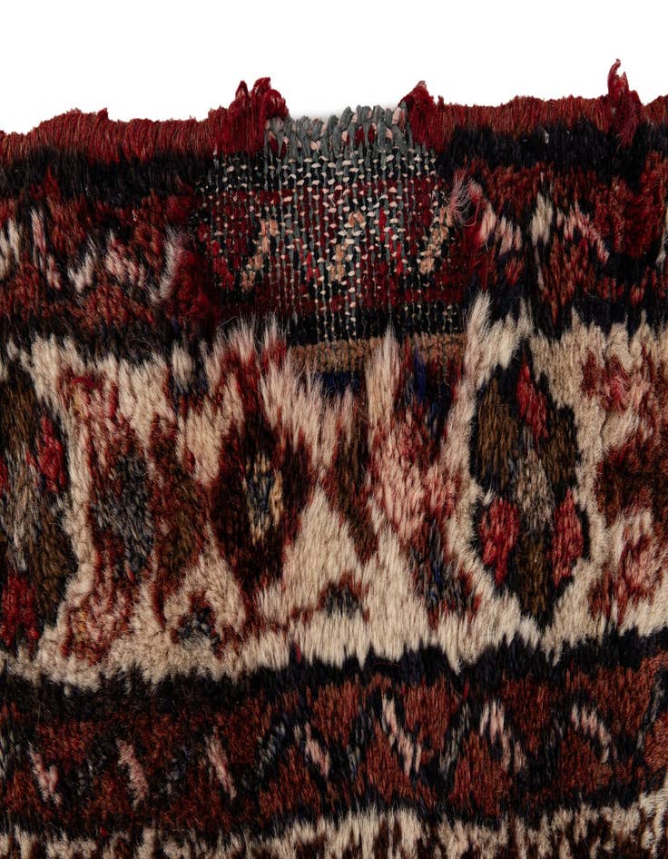 Detail image of 3' 5 x 9' 10 Hossainabad Wool Runner Rug