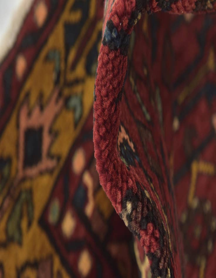 Detail image of  4' x 10' 2  Hand Knotted Hossainabad Persian Wool Runner Rug