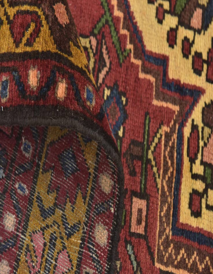 Detail image of  4' x 10' 2  Hand Knotted Hossainabad Persian Wool Runner Rug