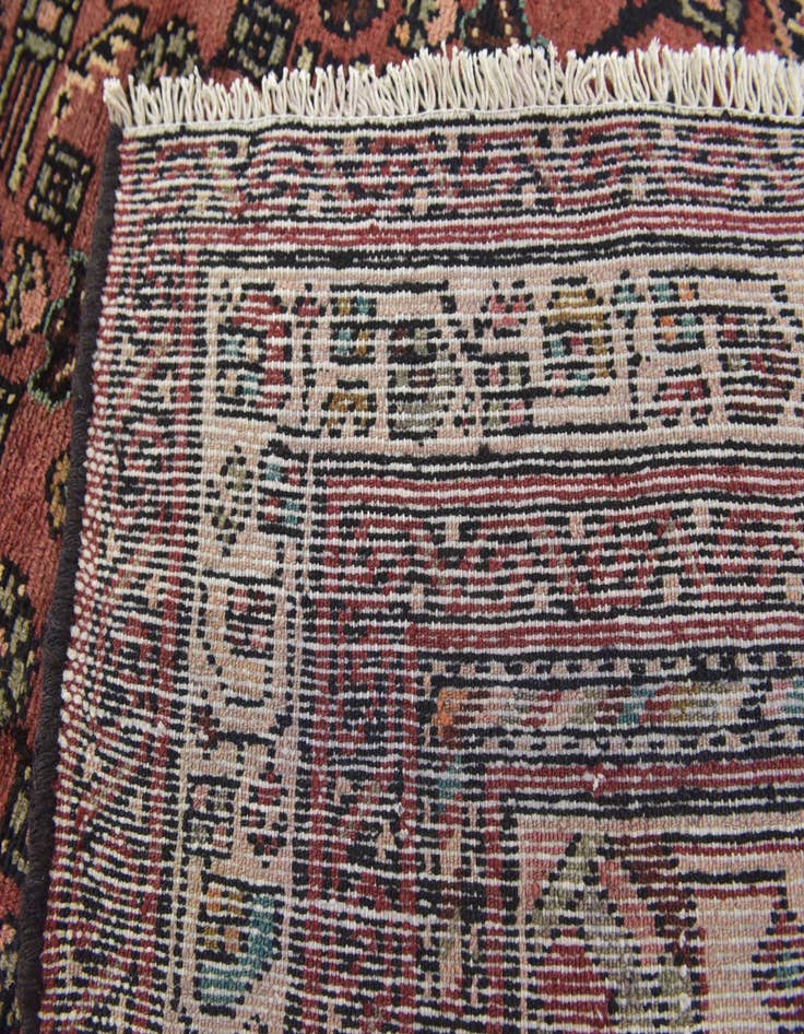 Detail image of  3' 9 x 10'  Hand Knotted Hossainabad Persian Wool Runner Rug