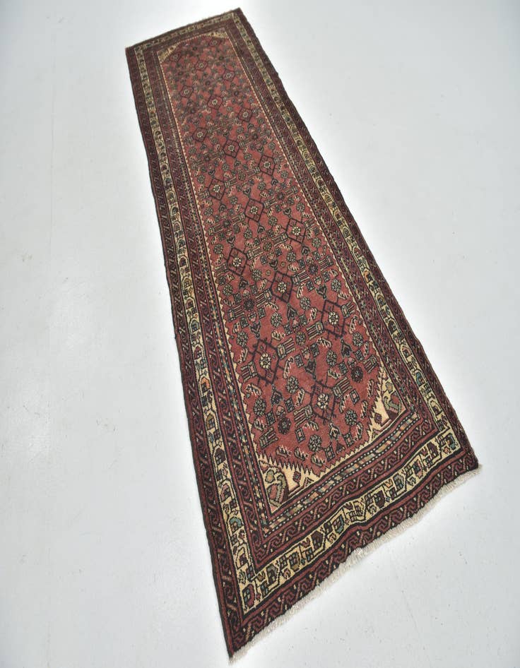 Detail image of  3' 9 x 10'  Hand Knotted Hossainabad Persian Wool Runner Rug