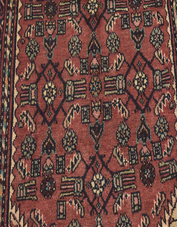 Detail image of  3' 9 x 10'  Hand Knotted Hossainabad Persian Wool Runner Rug