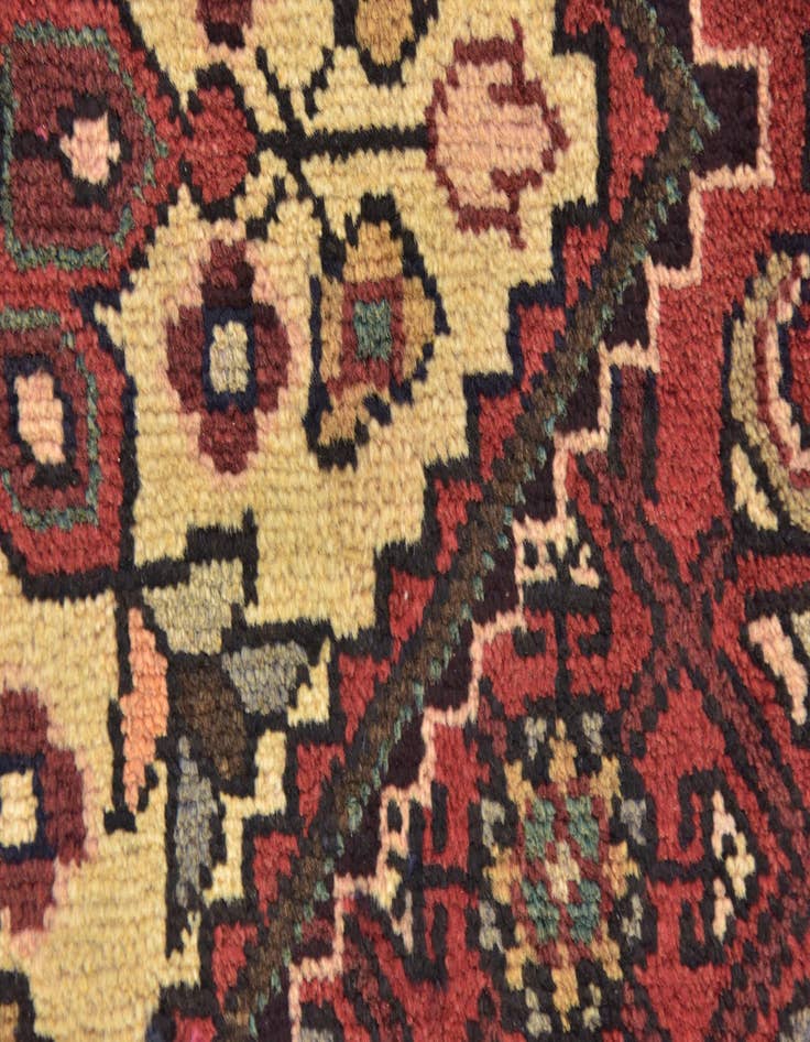 Detail image of  3' 9 x 10' 5  Hand Knotted Hossainabad Persian Wool Runner Rug