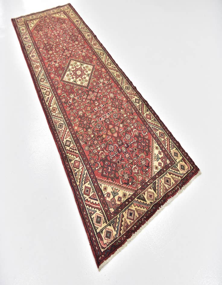 Detail image of  3' 9 x 10' 5  Hand Knotted Hossainabad Persian Wool Runner Rug