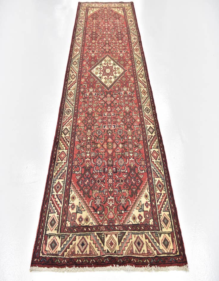 Detail image of  3' 9 x 10' 5  Hand Knotted Hossainabad Persian Wool Runner Rug