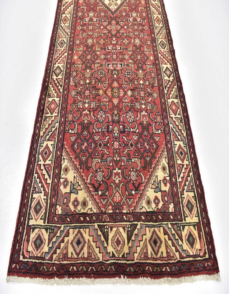 Detail image of  3' 9 x 10' 5  Hand Knotted Hossainabad Persian Wool Runner Rug