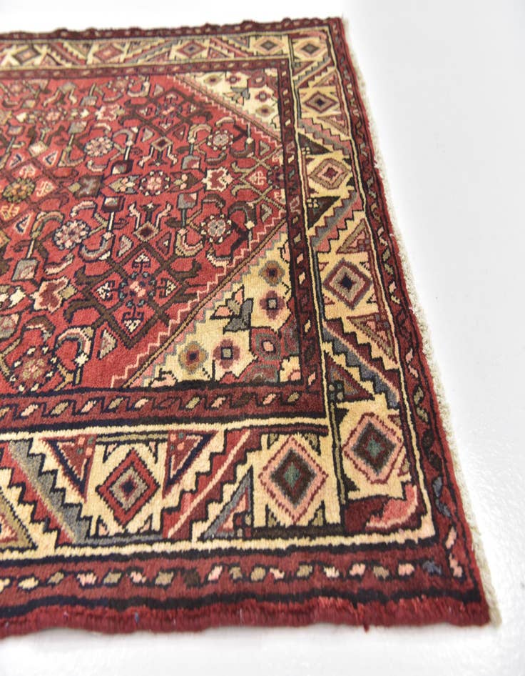 Detail image of  3' 9 x 10' 5  Hand Knotted Hossainabad Persian Wool Runner Rug