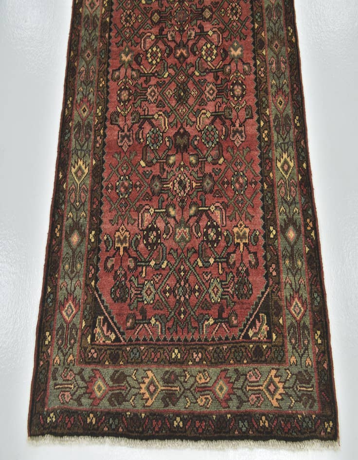 Detail image of  3' 5 x 9' 8  Hand Knotted Hossainabad Persian Wool Runner Rug