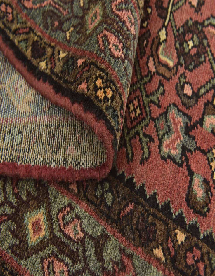 Detail image of  3' 5 x 9' 8  Hand Knotted Hossainabad Persian Wool Runner Rug