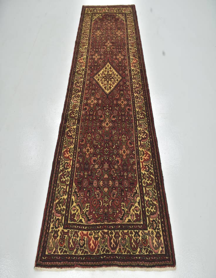 Detail image of  3' 10 x 9' 9  Hand Knotted Hossainabad Persian Wool Runner Rug