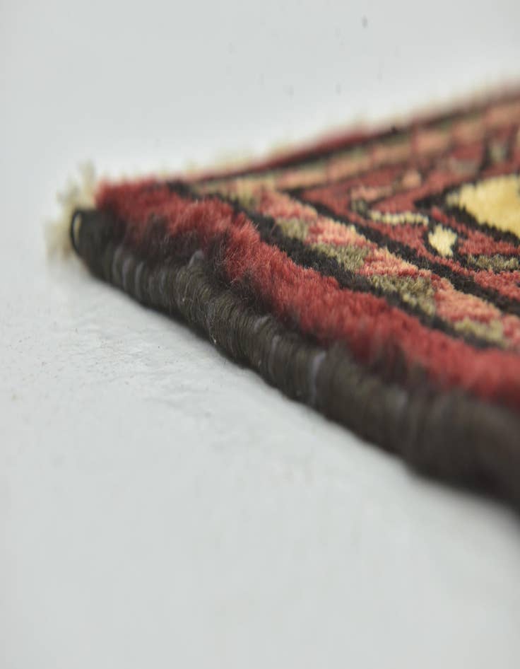 Detail image of  3' 10 x 9' 9  Hand Knotted Hossainabad Persian Wool Runner Rug