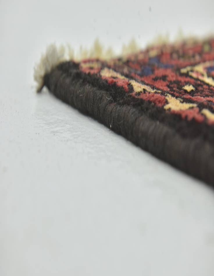 Detail image of  3' 10 x 10' 2  Hand Knotted Hossainabad Persian Wool Runner Rug