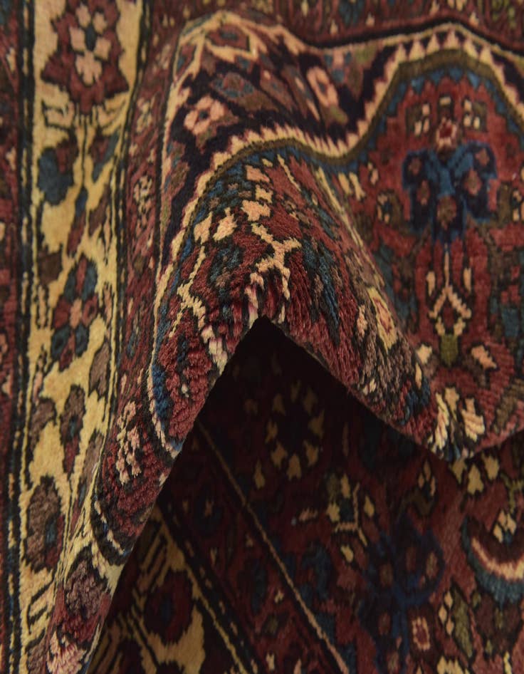 Detail image of 3' 10 x 10' 6 Hand Knotted Hossainabad Persian Wool Runner Rug