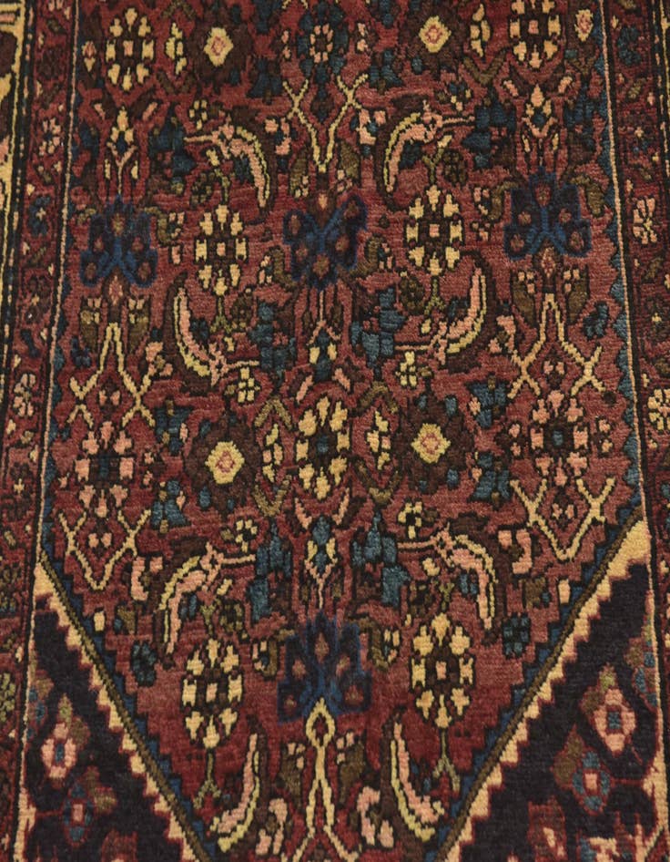 Detail image of 3' 10 x 10' 6 Hand Knotted Hossainabad Persian Wool Runner Rug
