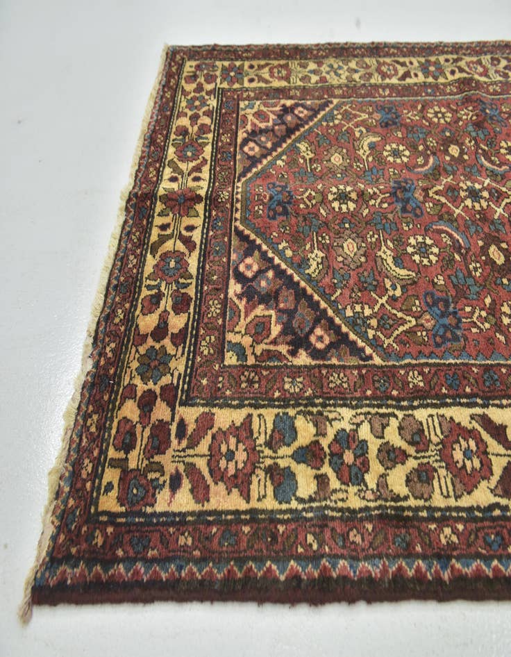 Detail image of 3' 10 x 10' 6 Hand Knotted Hossainabad Persian Wool Runner Rug