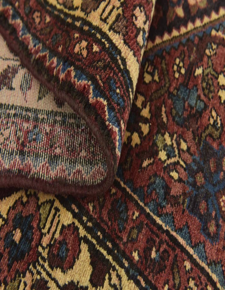 Detail image of 3' 10 x 10' 6 Hand Knotted Hossainabad Persian Wool Runner Rug