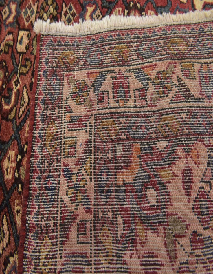 Detail image of  3' 9 x 10' 4  Hand Knotted Hossainabad Persian Wool Runner Rug