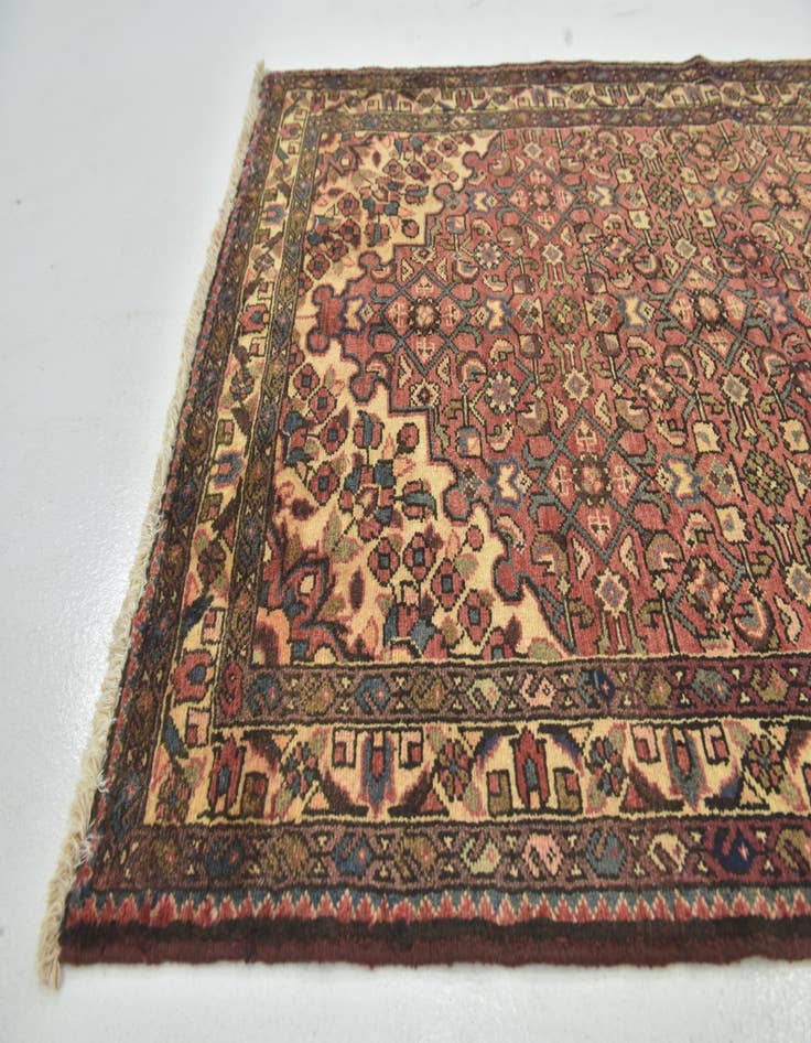 Detail image of  3' 9 x 10' 4  Hand Knotted Hossainabad Persian Wool Runner Rug